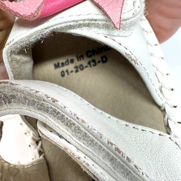 See Kai Run Toddler Strappy 4 Cloud White Leather Casual Hook & Loop Sandals - Picture 5 of 5